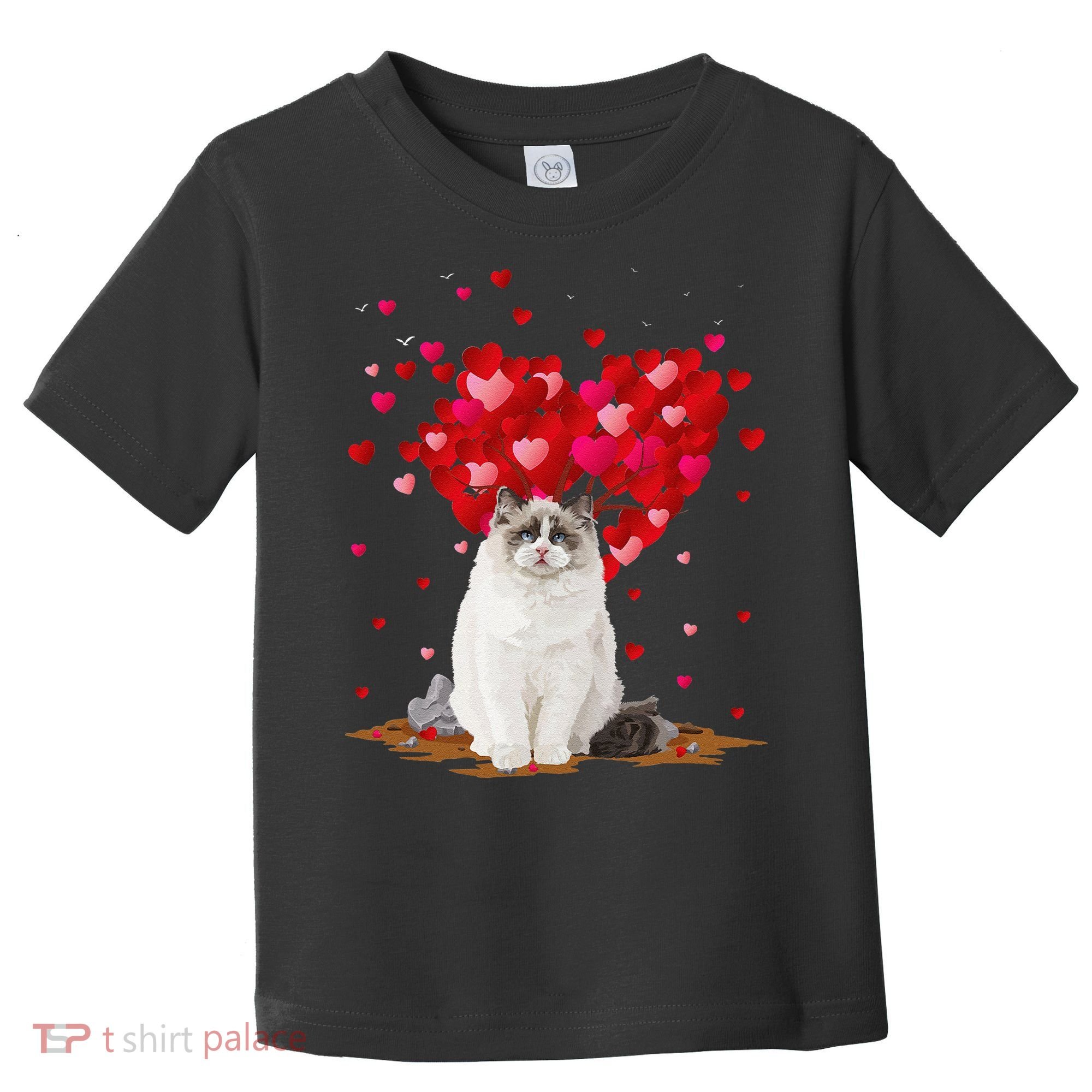 Funny Ragdoll Cat Animal Lover Ragdoll Cat Valentine's Day Toddler T-Shirt