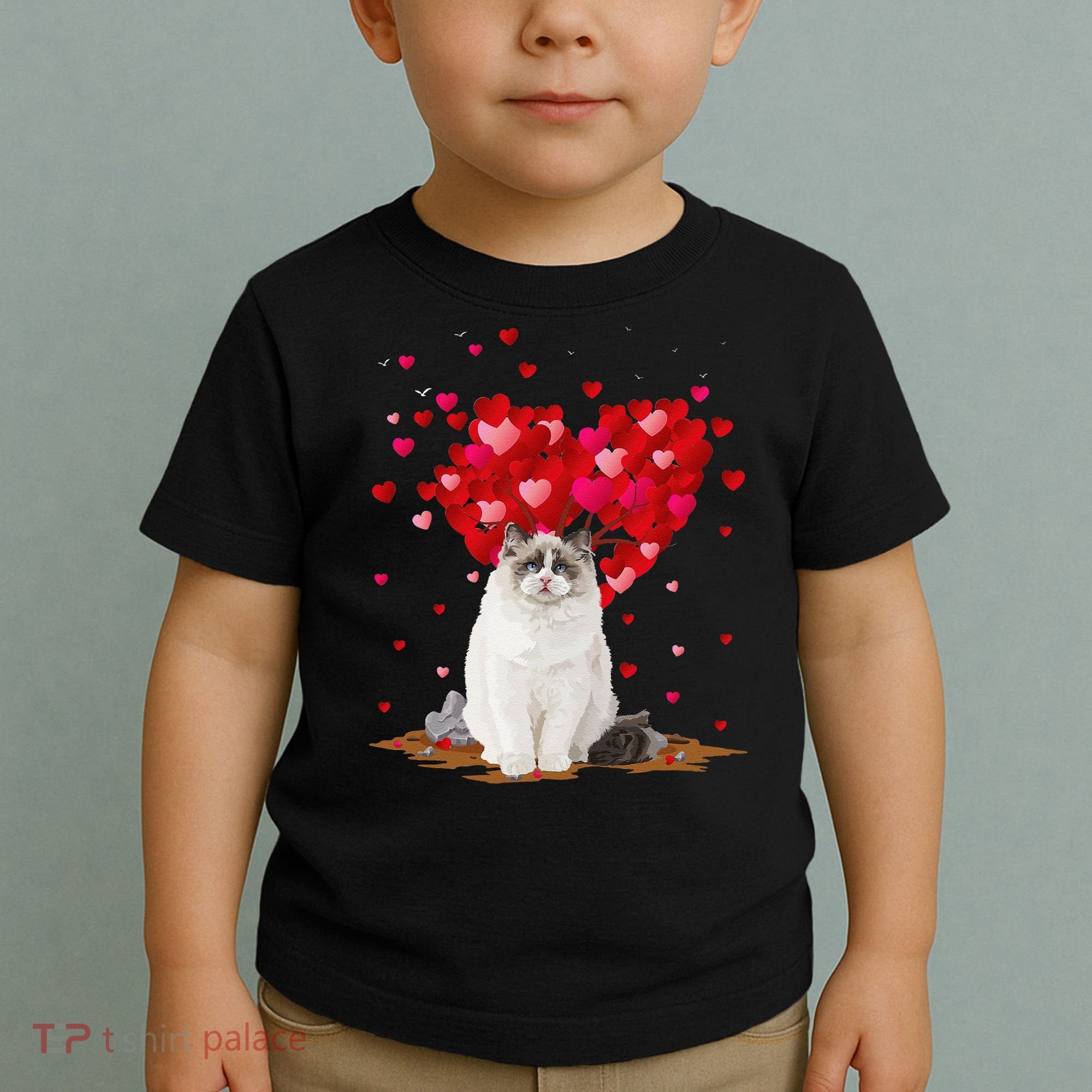 Funny Ragdoll Cat Animal Lover Ragdoll Cat Valentine's Day Toddler T-Shirt