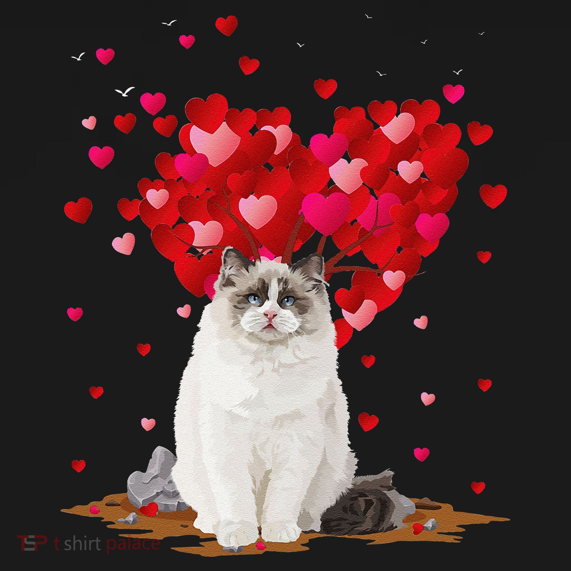 Funny Ragdoll Cat Animal Lover Ragdoll Cat Valentine's Day Visor
