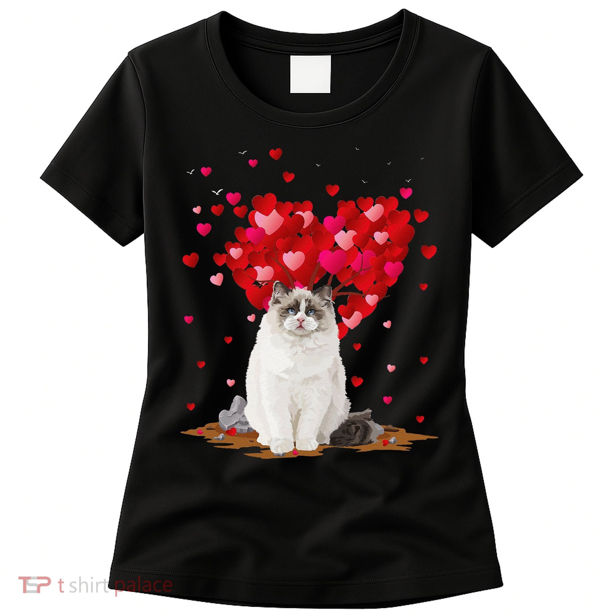 Funny Ragdoll Cat Animal Lover Ragdoll Cat Valentine's Day Women's T-Shirt