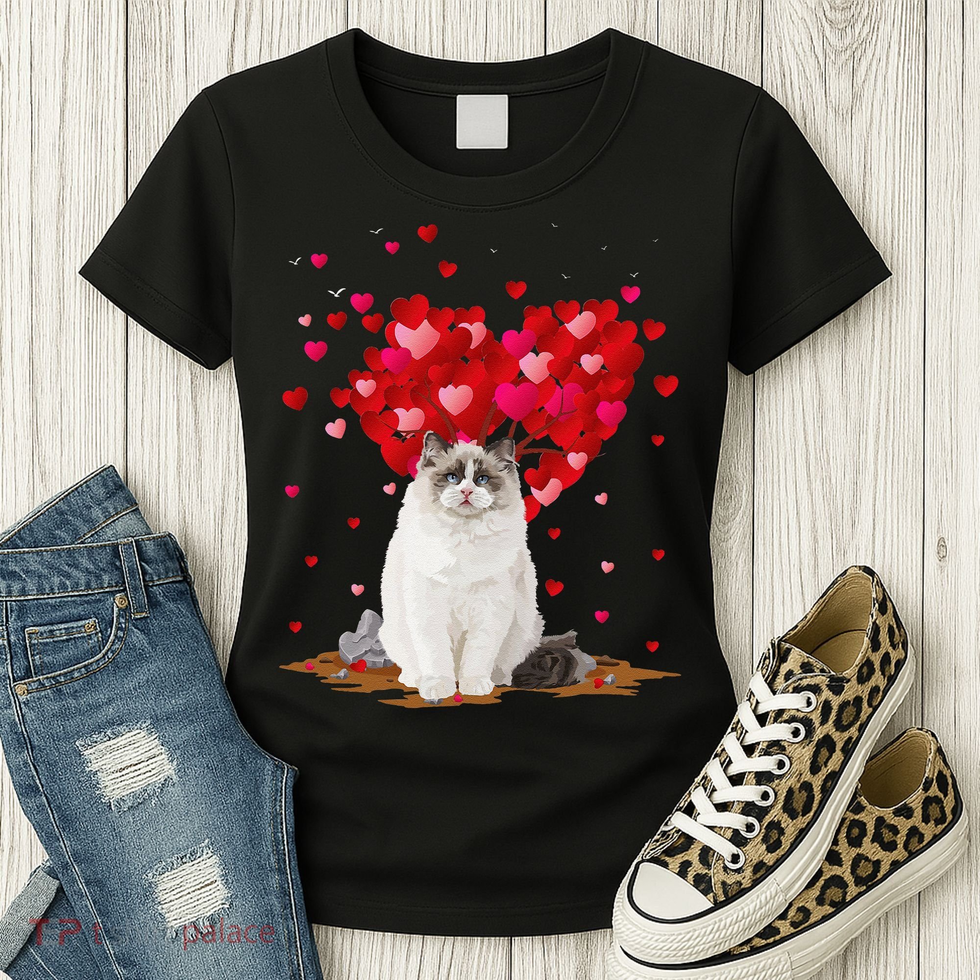 Funny Ragdoll Cat Animal Lover Ragdoll Cat Valentine's Day Women's T-Shirt