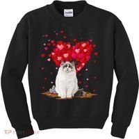 Funny Ragdoll Cat Animal Lover Ragdoll Cat Valentine's Day Kids Sweatshirt thumb 0