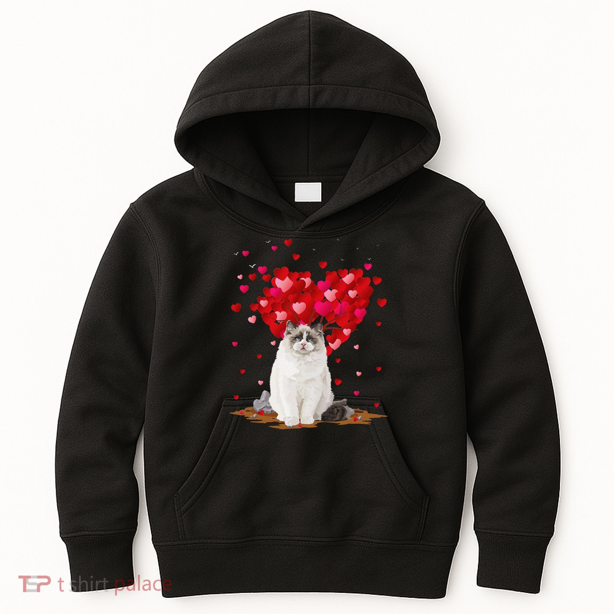 Funny Ragdoll Cat Animal Lover Ragdoll Cat Valentine's Day Kids Hoodie