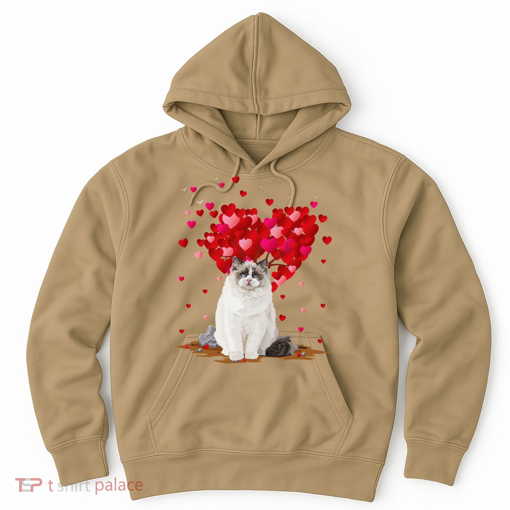 Funny Ragdoll Cat Animal Lover Ragdoll Cat Valentine's Day Hoodie
