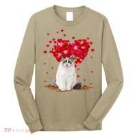 Funny Ragdoll Cat Animal Lover Ragdoll Cat Valentine's Day Long Sleeve Shirt thumb 0