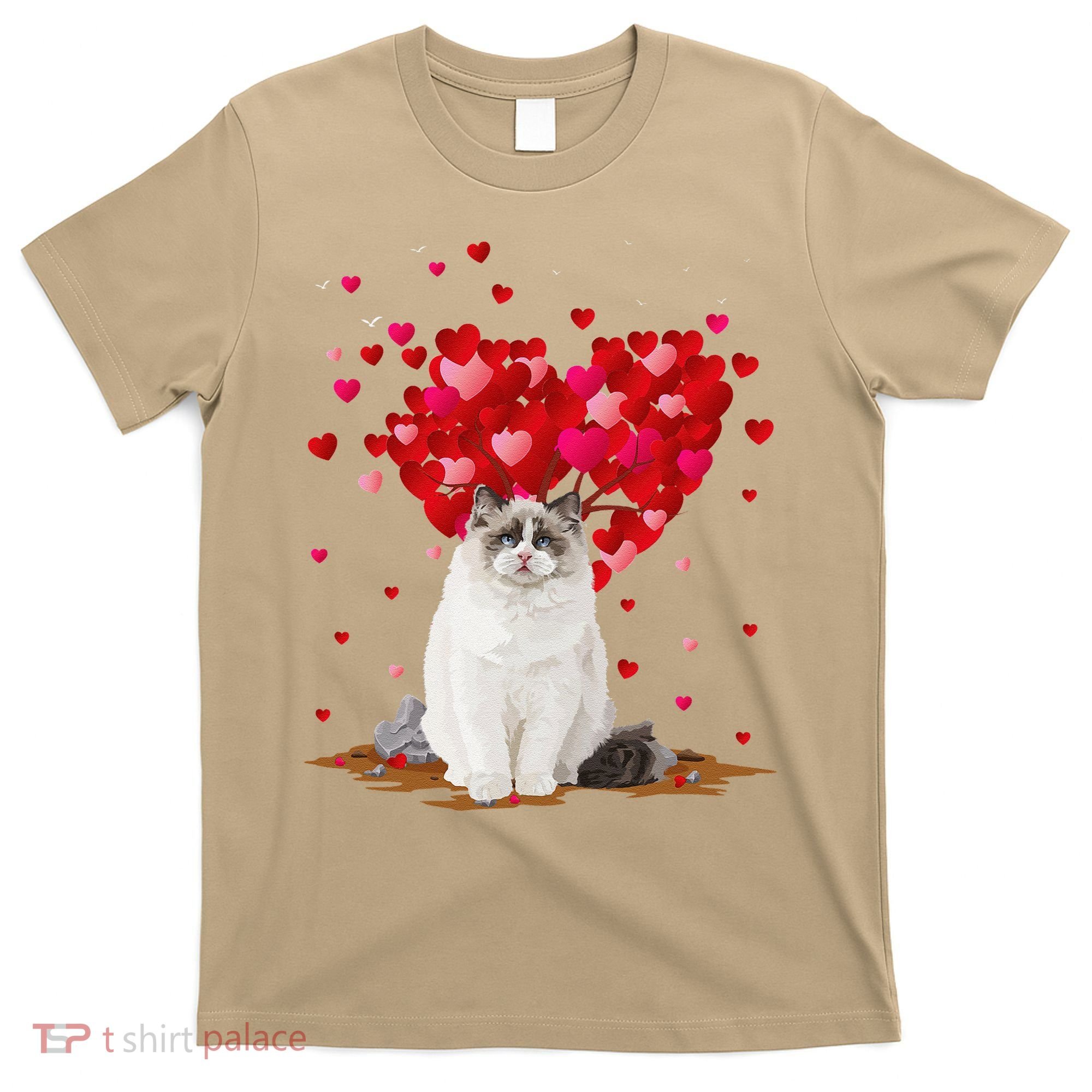 Funny Ragdoll Cat Animal Lover Ragdoll Cat Valentine's Day T-Shirt