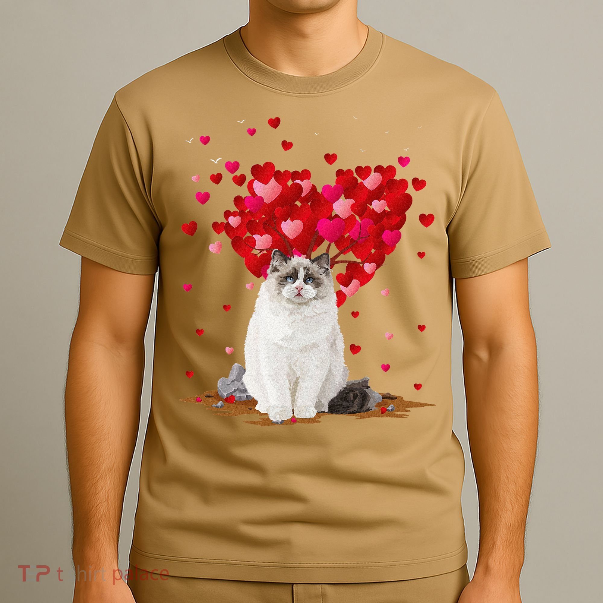 Funny Ragdoll Cat Animal Lover Ragdoll Cat Valentine's Day T-Shirt