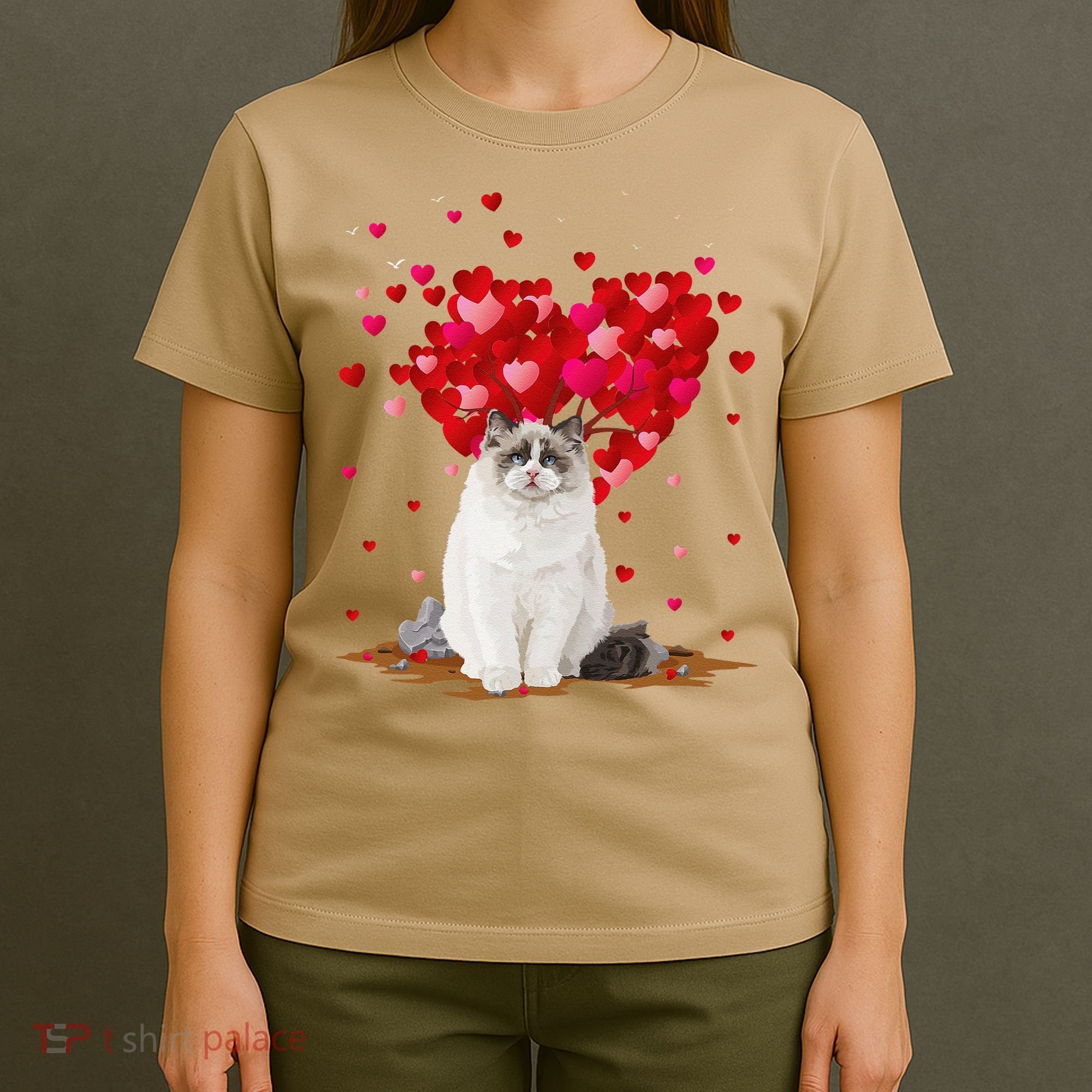 Funny Ragdoll Cat Animal Lover Ragdoll Cat Valentine's Day T-Shirt