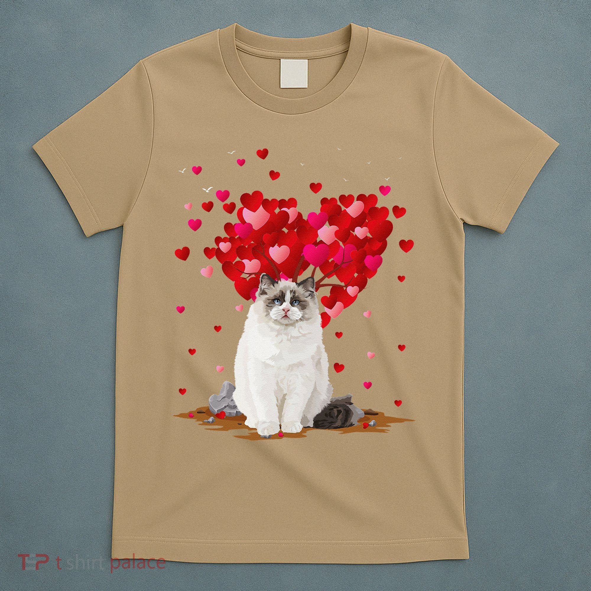 Funny Ragdoll Cat Animal Lover Ragdoll Cat Valentine's Day T-Shirt