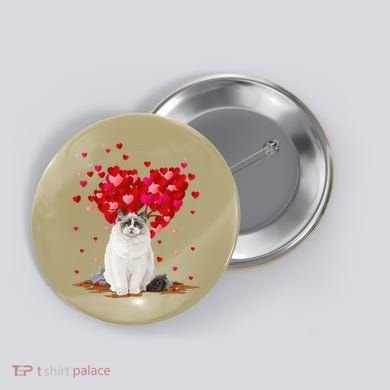 Funny Ragdoll Cat Animal Lover Ragdoll Cat Valentine's Day Button