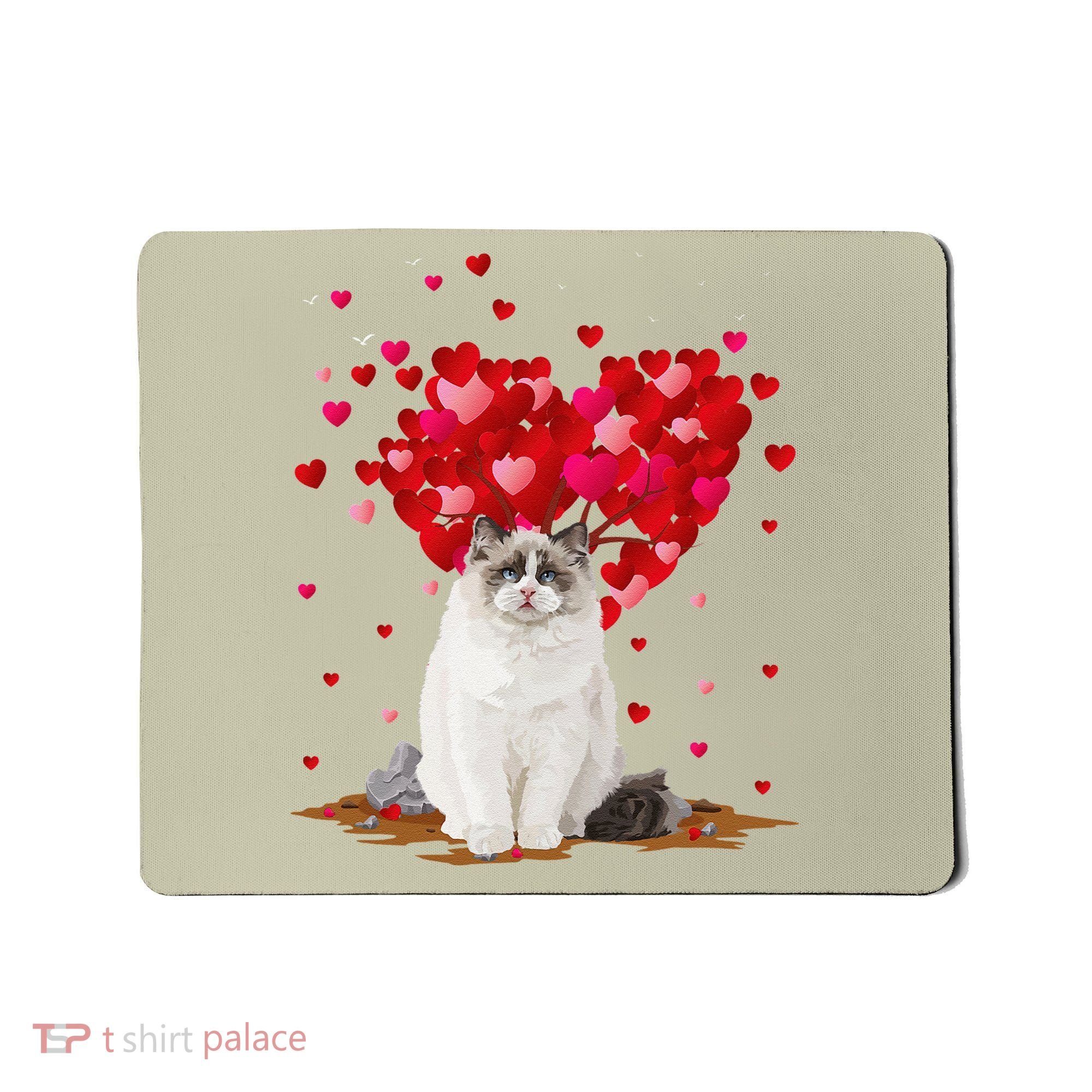 Funny Ragdoll Cat Animal Lover Ragdoll Cat Valentine's Day Mousepad