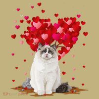 Funny Ragdoll Cat Animal Lover Ragdoll Cat Valentine's Day Mousepad thumb 1