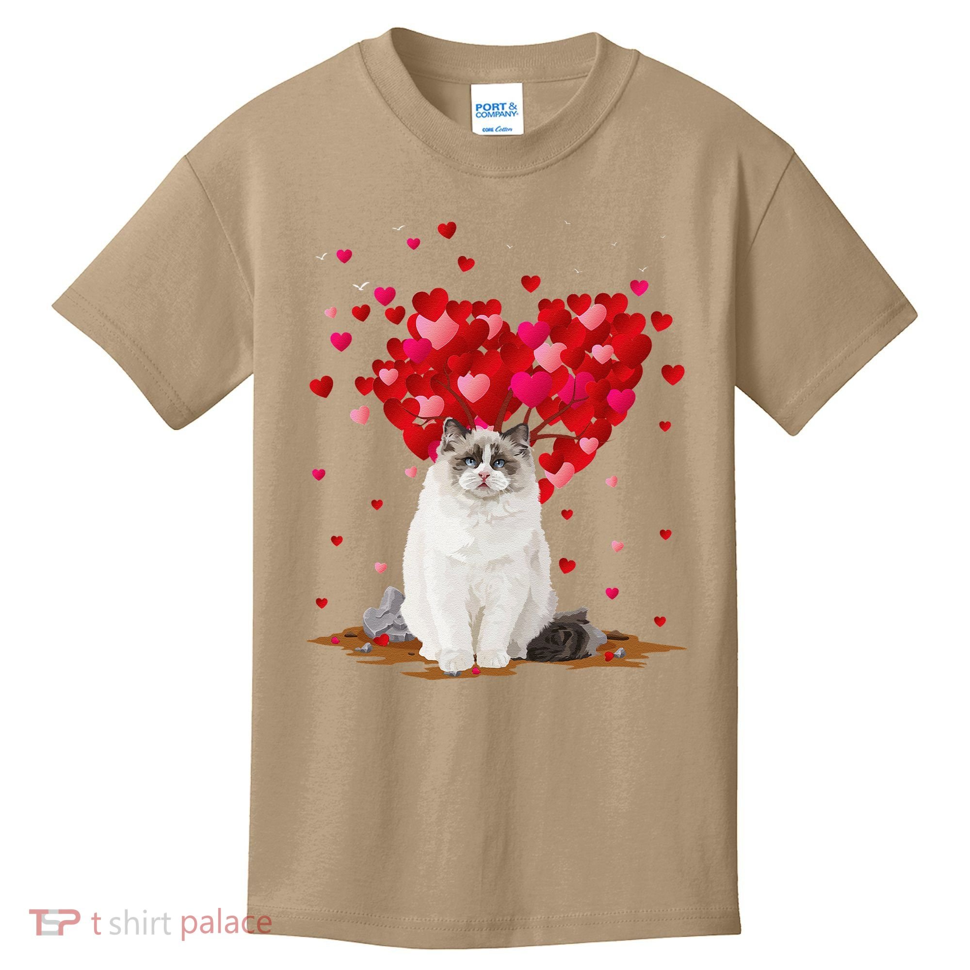 Funny Ragdoll Cat Animal Lover Ragdoll Cat Valentine's Day Kids T-Shirt