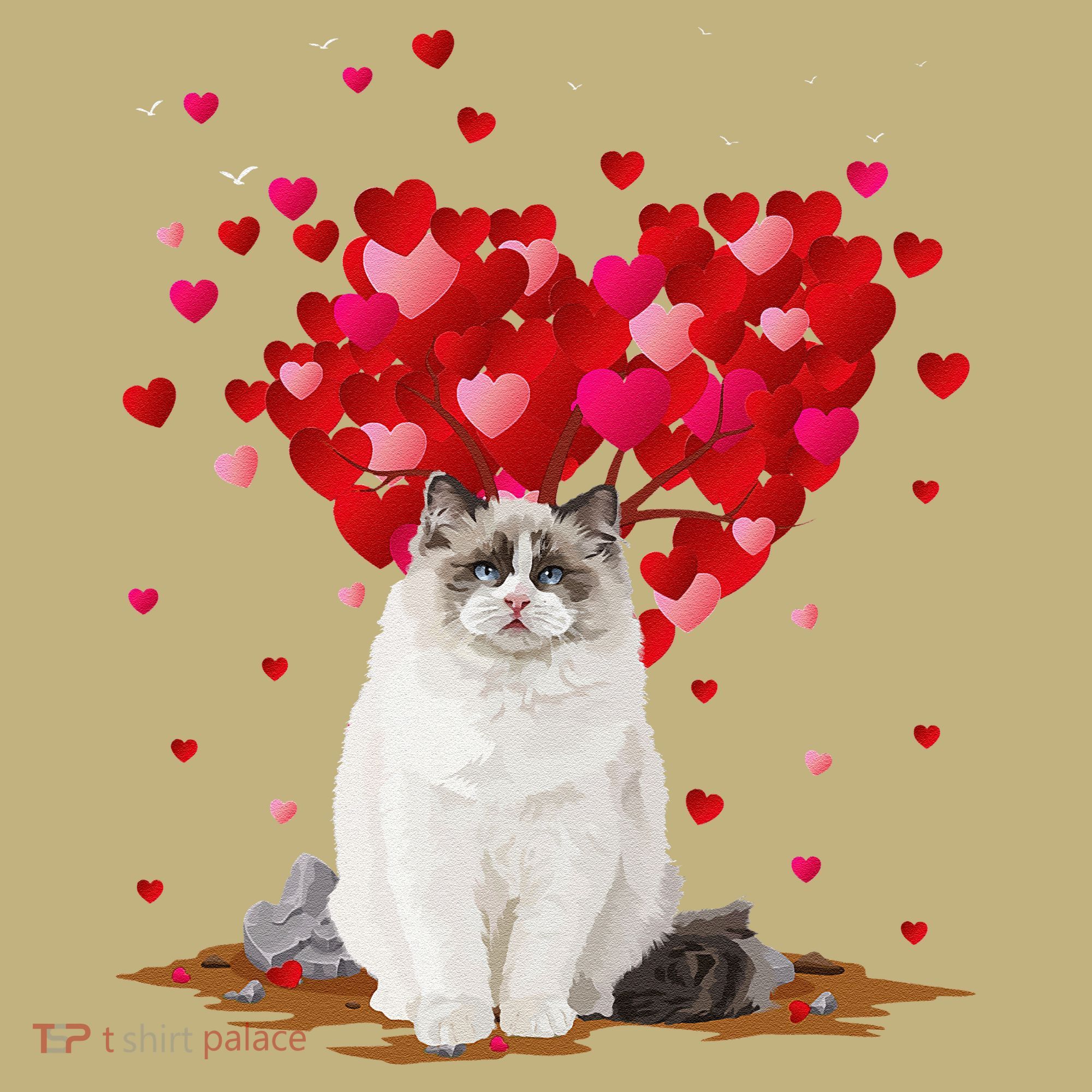 Funny Ragdoll Cat Animal Lover Ragdoll Cat Valentine's Day Kids T-Shirt