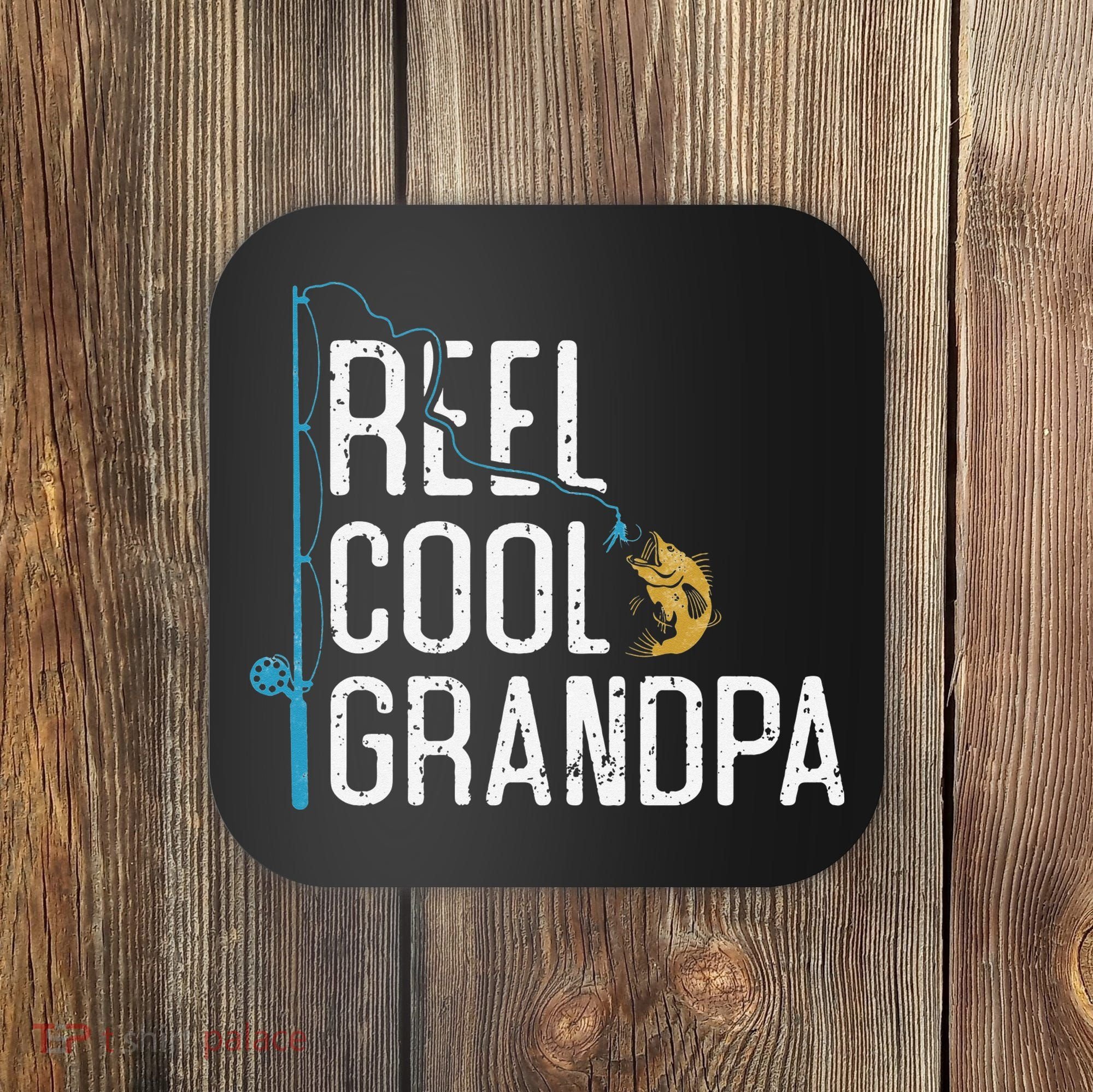 Fishing Reel Cool Grandpa Father’s Day Gift For Fisherman Pullover Hoodie Coaster