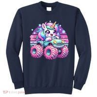 Funny Retro Cute Unicorn Monster Truck Sweatshirt thumb 0
