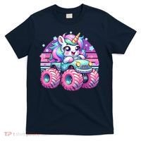 Funny Retro Cute Unicorn Monster Truck T-Shirt thumb 0