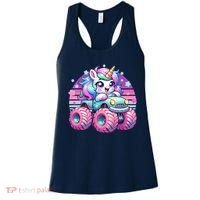 Funny Retro Cute Unicorn Monster Truck Women's Tank Top thumb 0