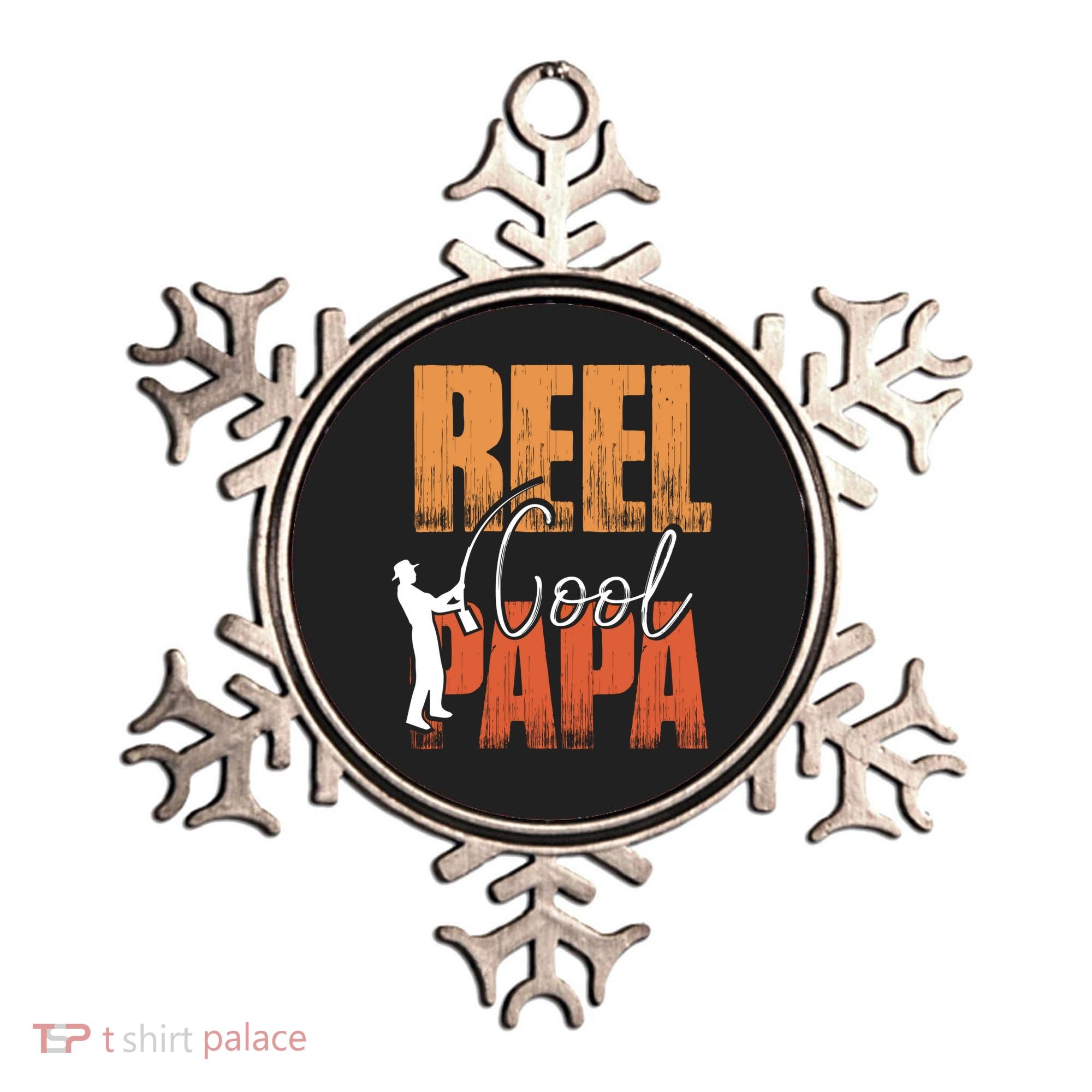 Fishing Reel Cool Papa Fisher Daddy Father's Day Gift Ornament