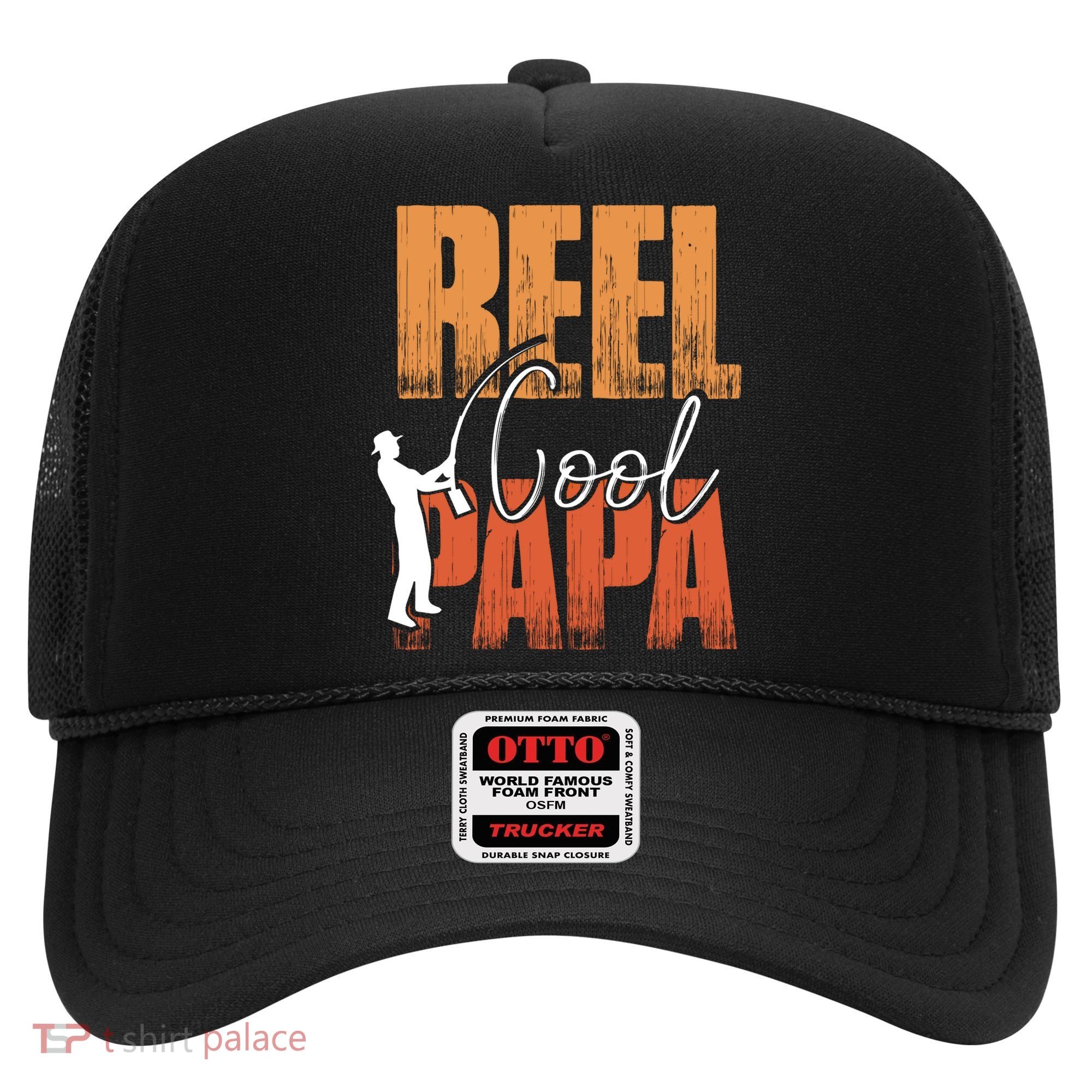 Fishing Reel Cool Papa Fisher Daddy Father's Day Gift Hat