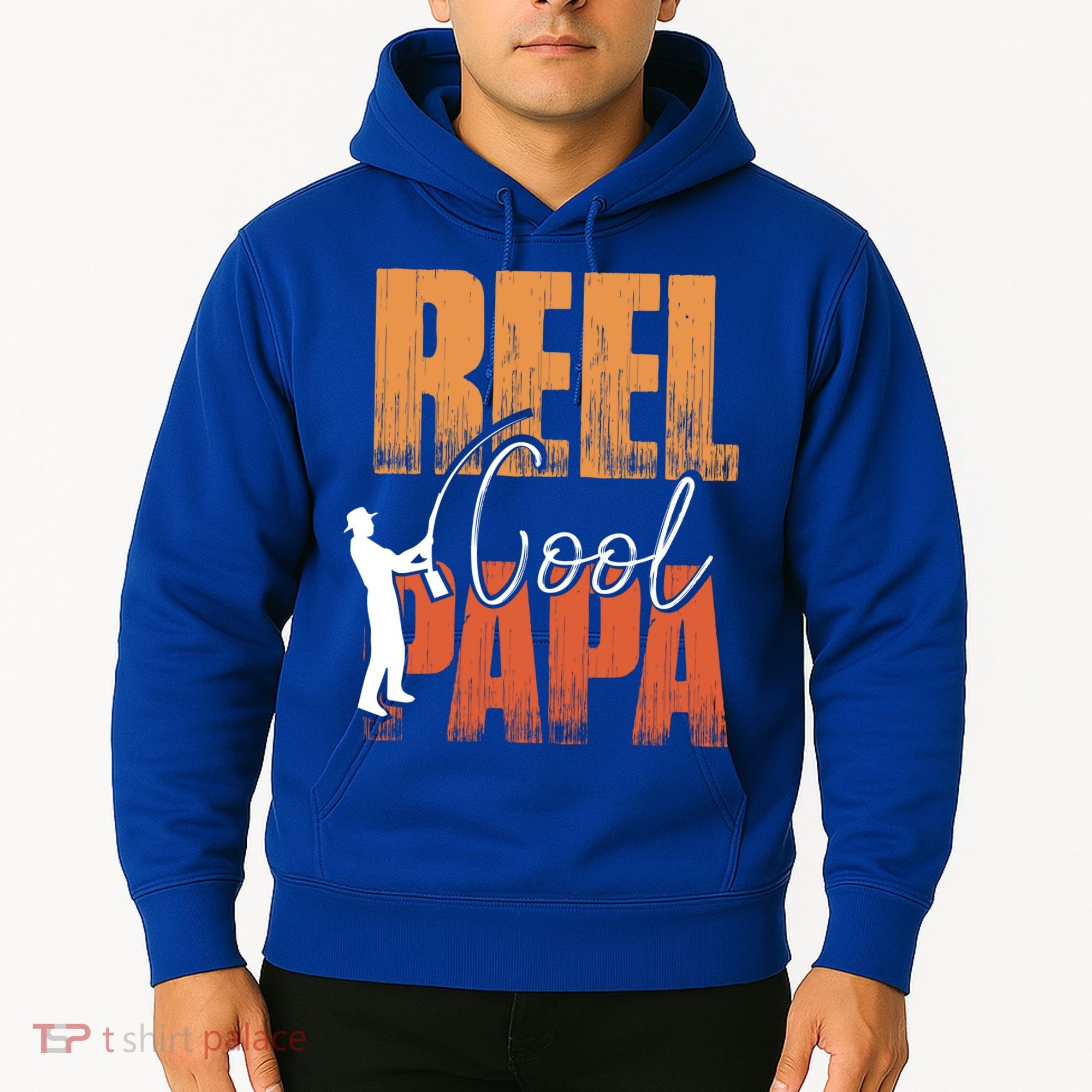 Fishing Reel Cool Papa Fisher Daddy Father's Day Gift Hoodie
