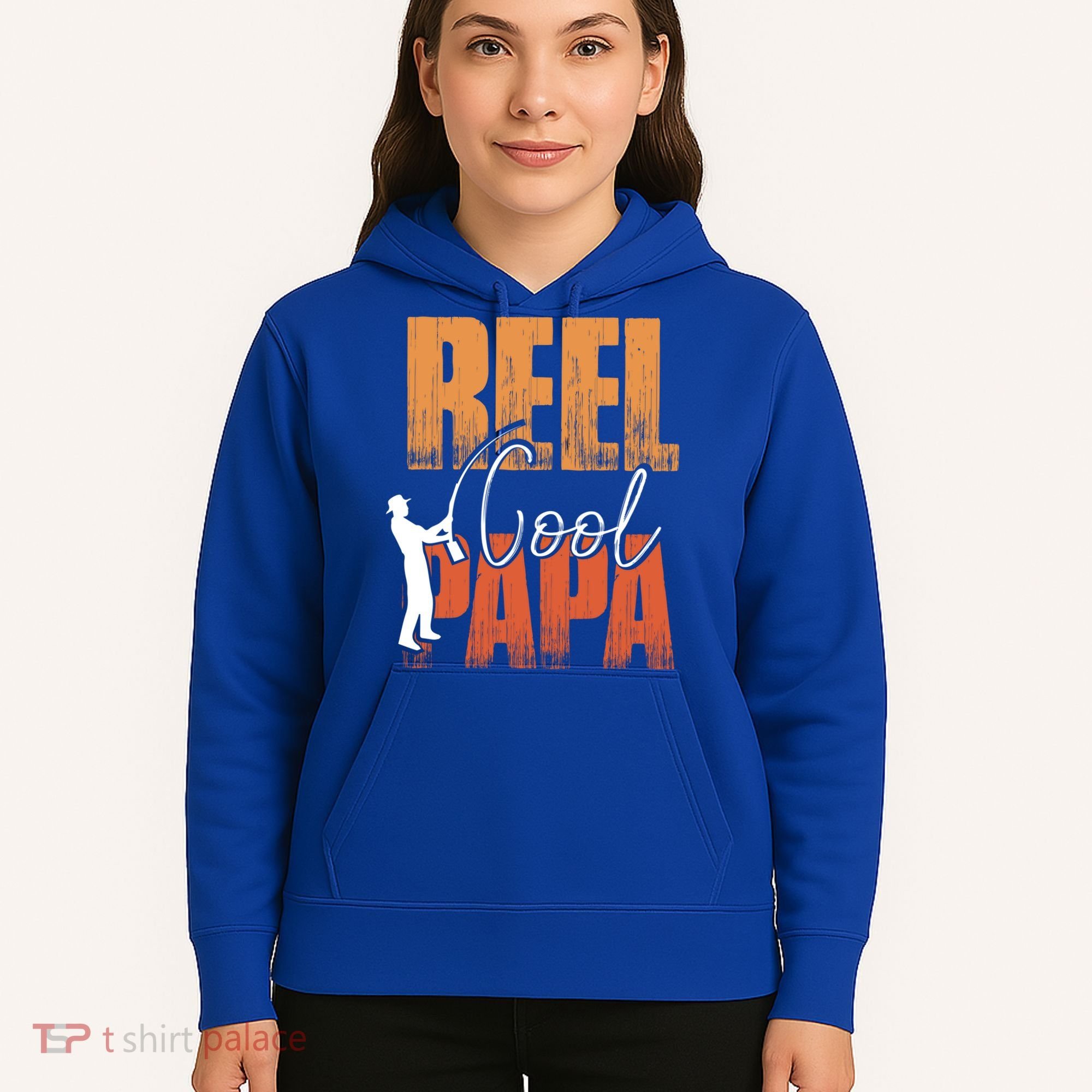 Fishing Reel Cool Papa Fisher Daddy Father's Day Gift Hoodie