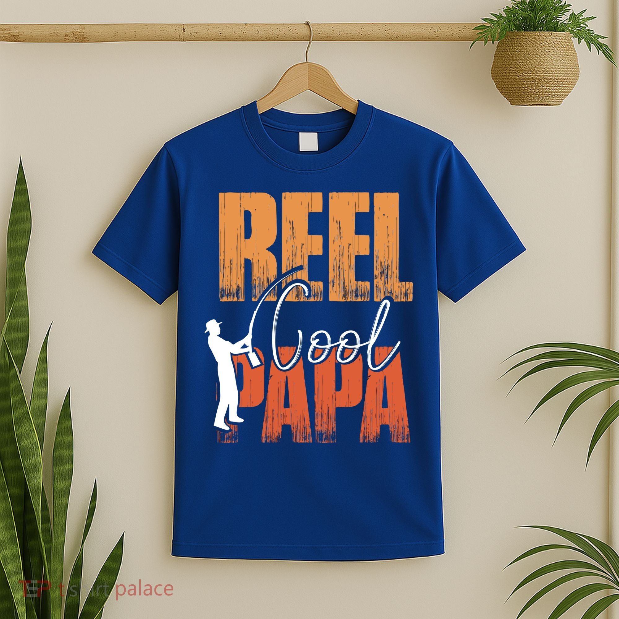 Fishing Reel Cool Papa Fisher Daddy Father's Day Gift T-Shirt