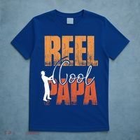 Fishing Reel Cool Papa Fisher Daddy Father's Day Gift T-Shirt thumb 5