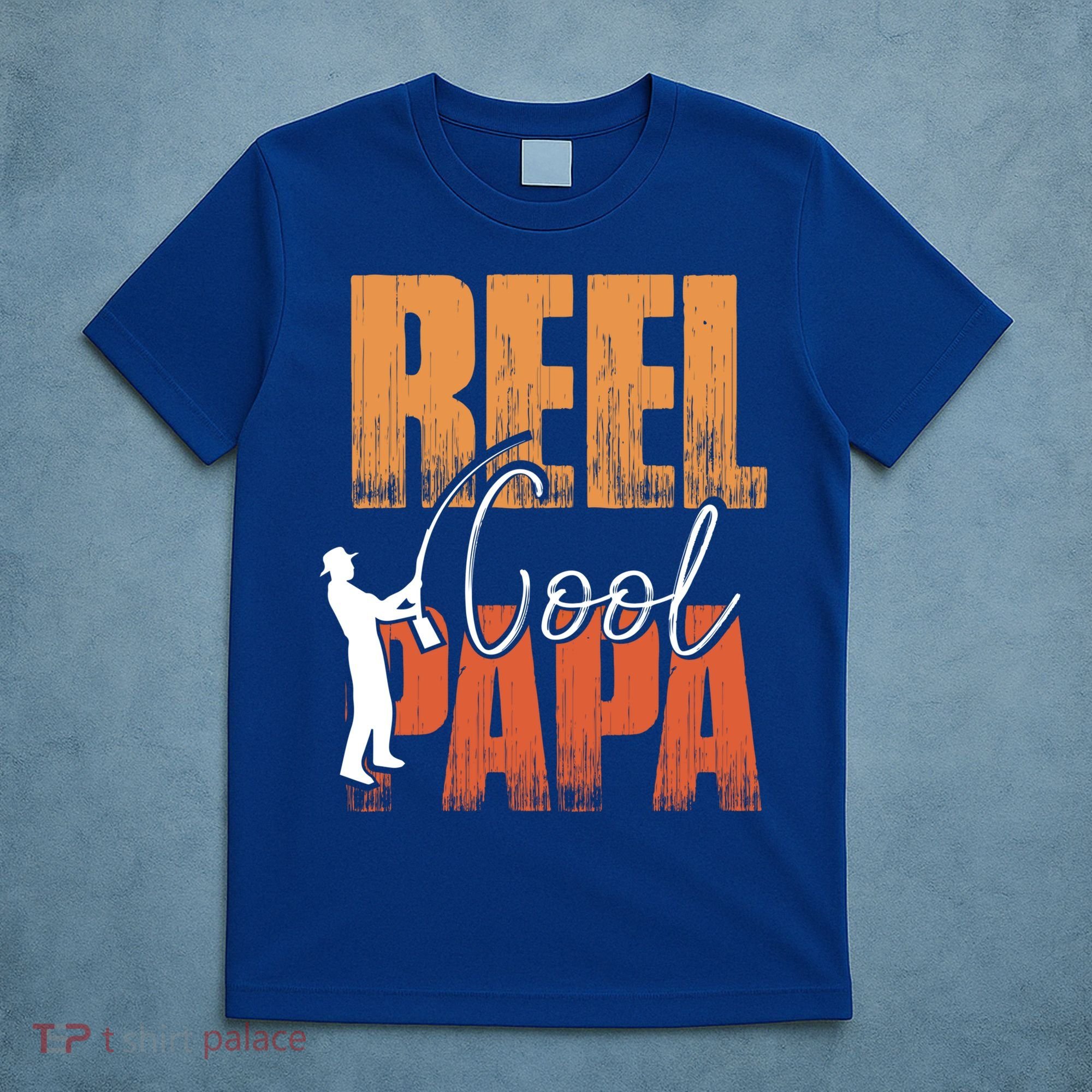 Fishing Reel Cool Papa Fisher Daddy Father's Day Gift T-Shirt