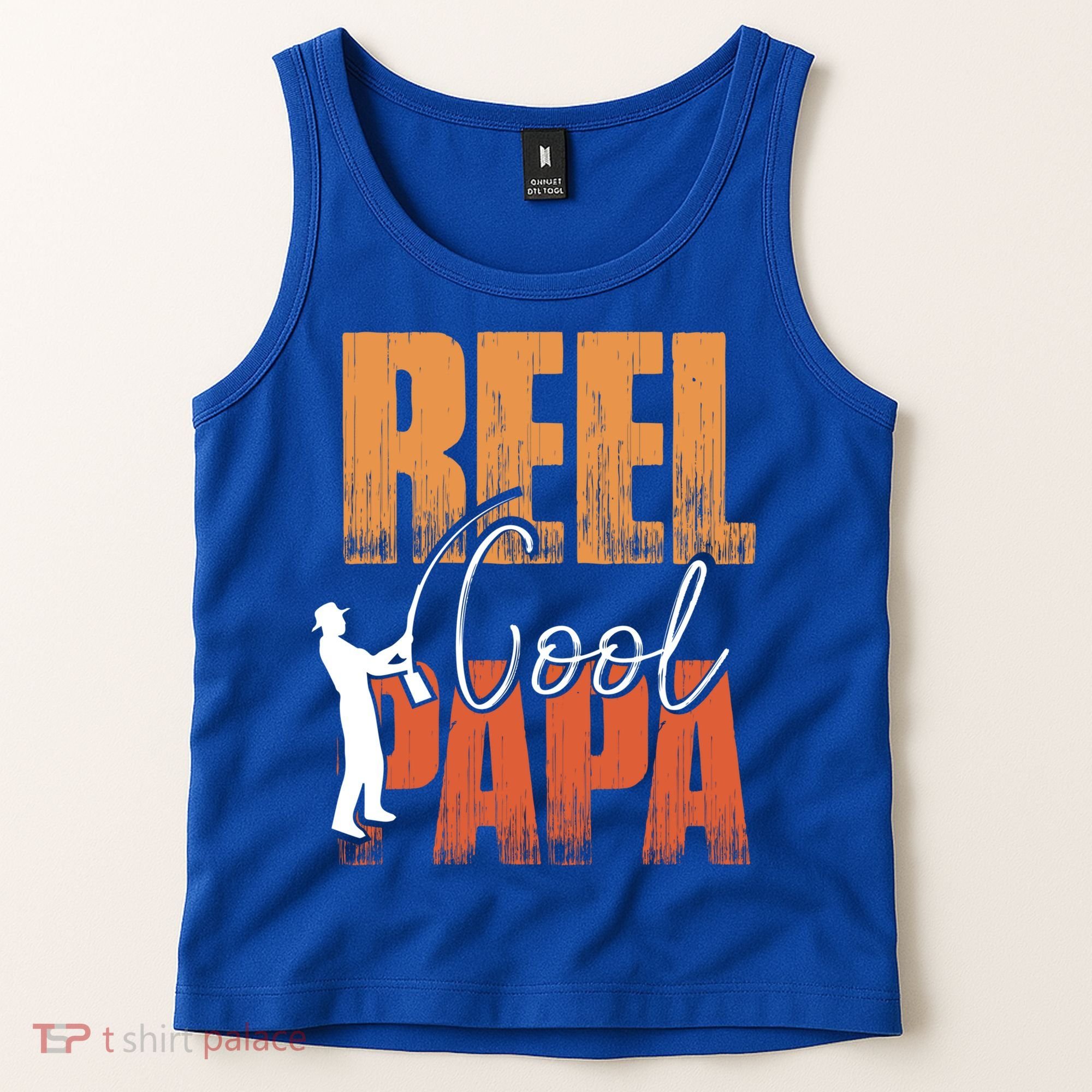 Fishing Reel Cool Papa Fisher Daddy Father's Day Gift Tank Top