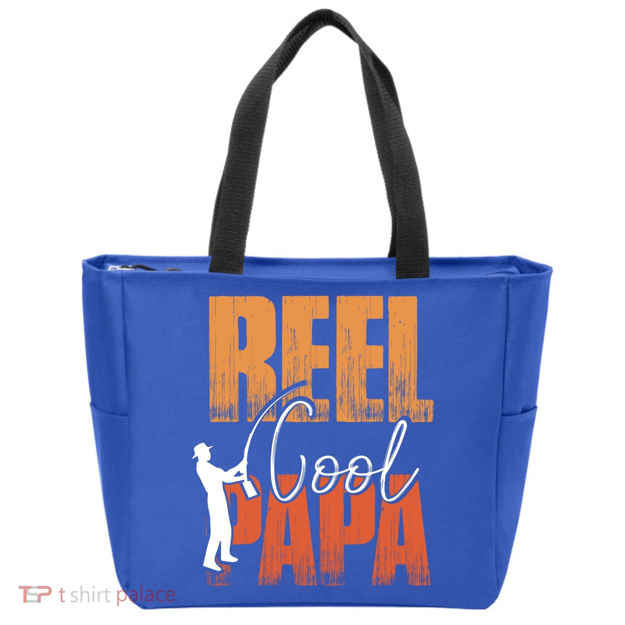 Fishing Reel Cool Papa Fisher Daddy Father's Day Gift Tote Bag