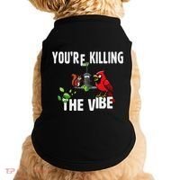 Funny Red Cardinal Squirrel Feeder Bird Watcher Killing Vibe Doggie Tank thumb 0