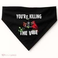Funny Red Cardinal Squirrel Feeder Bird Watcher Killing Vibe USA-Made Doggie Bandana thumb 0