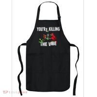 Funny Red Cardinal Squirrel Feeder Bird Watcher Killing Vibe Apron thumb 0