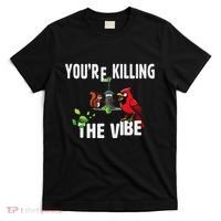 Funny Red Cardinal Squirrel Feeder Bird Watcher Killing Vibe T-Shirt thumb 0