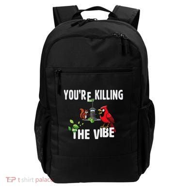 Funny Red Cardinal Squirrel Feeder Bird Watcher Killing Vibe Backpack