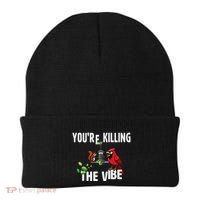 Funny Red Cardinal Squirrel Feeder Bird Watcher Killing Vibe Beanie thumb 0