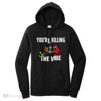 Funny Red Cardinal Squirrel Feeder Bird Watcher Killing Vibe Women's Hoodie thumb 0