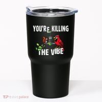 Funny Red Cardinal Squirrel Feeder Bird Watcher Killing Vibe Tumbler thumb 0