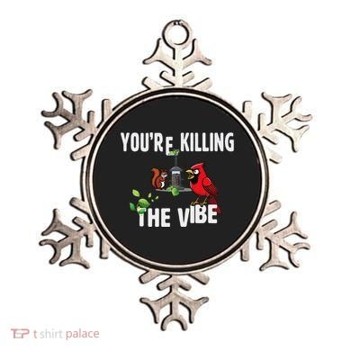 Funny Red Cardinal Squirrel Feeder Bird Watcher Killing Vibe Ornament