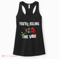 Funny Red Cardinal Squirrel Feeder Bird Watcher Killing Vibe Women's Tank Top thumb 0