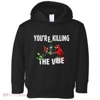 Funny Red Cardinal Squirrel Feeder Bird Watcher Killing Vibe Toddler Hoodie thumb 0