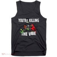 Funny Red Cardinal Squirrel Feeder Bird Watcher Killing Vibe Tank Top thumb 0