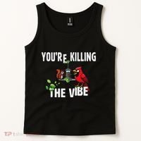 Funny Red Cardinal Squirrel Feeder Bird Watcher Killing Vibe Tank Top thumb 2