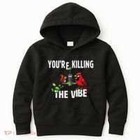 Funny Red Cardinal Squirrel Feeder Bird Watcher Killing Vibe Kids Hoodie thumb 0