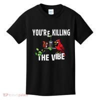 Funny Red Cardinal Squirrel Feeder Bird Watcher Killing Vibe Kids T-Shirt thumb 0