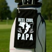 Fisher Reel Cool Papa Fishing Cute Gift Golf Towel thumb 2