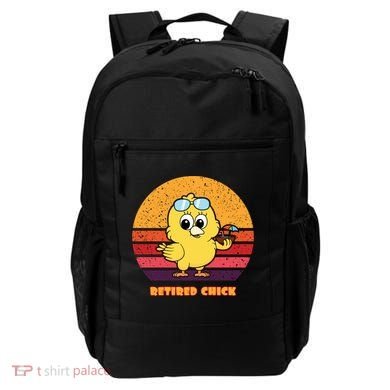 Funny Retired Chick Retro Sunset Retired Chick Gift Ideas Gift Backpack
