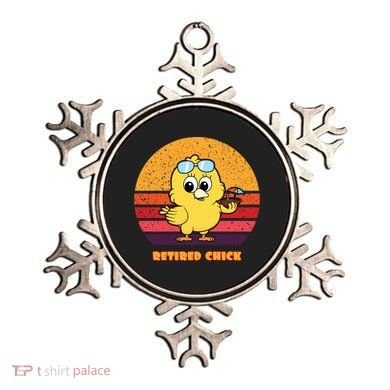 Funny Retired Chick Retro Sunset Retired Chick Gift Ideas Gift Ornament