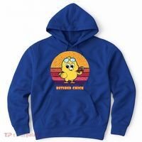 Funny Retired Chick Retro Sunset Retired Chick Gift Ideas Gift Hoodie thumb 0